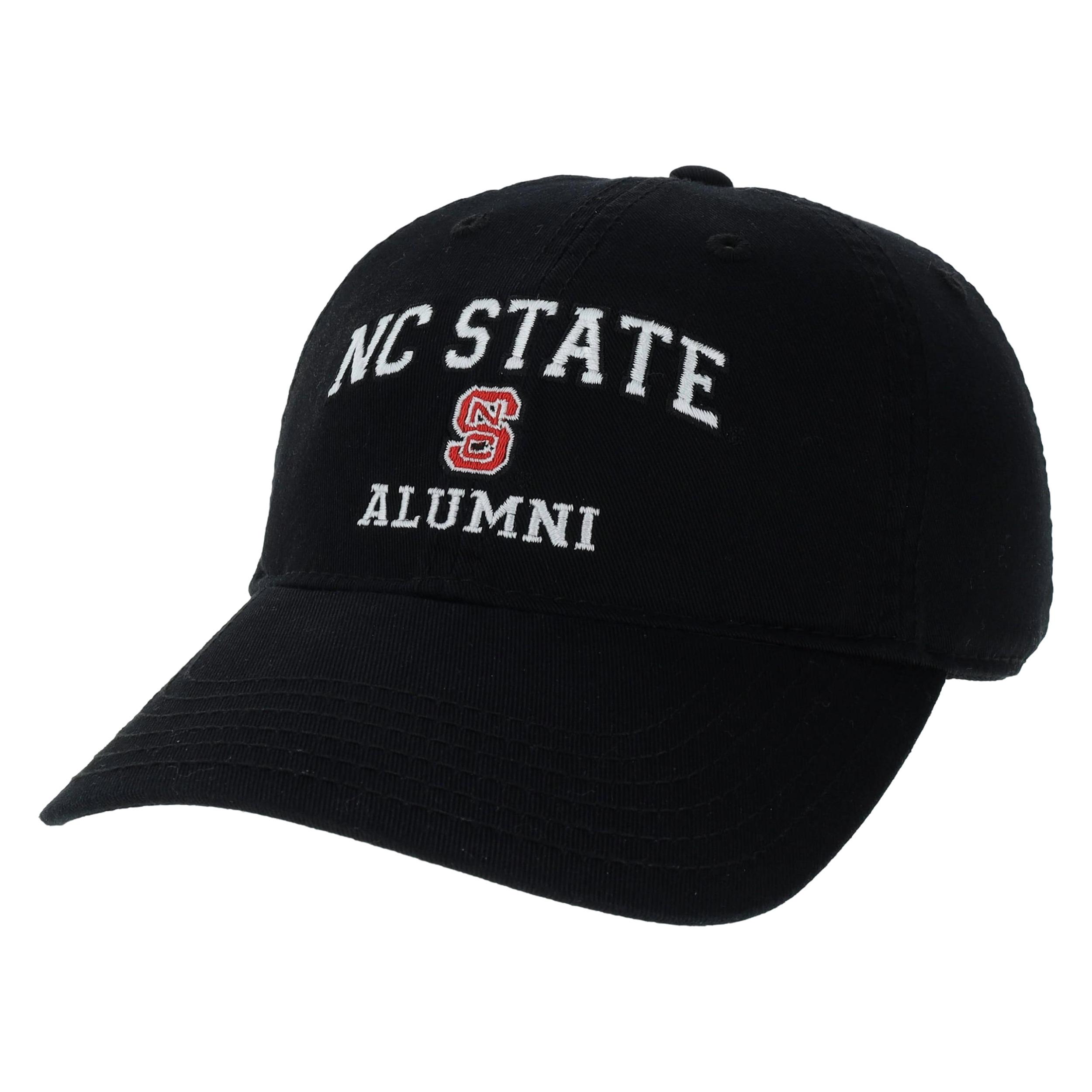 Black Washed Cotton Twill Adjustable Hat - Alumni / NC State / S